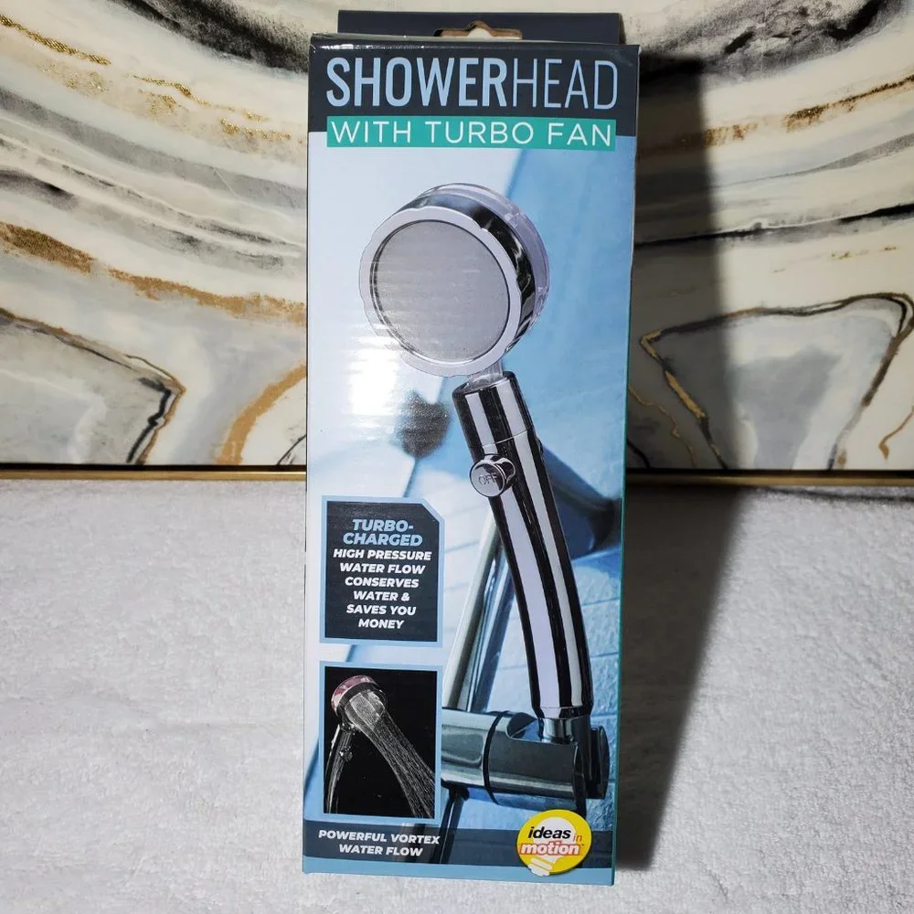 NEW Showerhead with Turbo Fan Powerful Vortex Water Flow